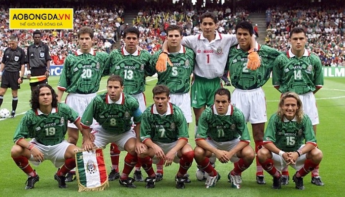 Mẫu quần áo đá banh của đội tuyển quốc gia Mexico tại World Cup năm 1998