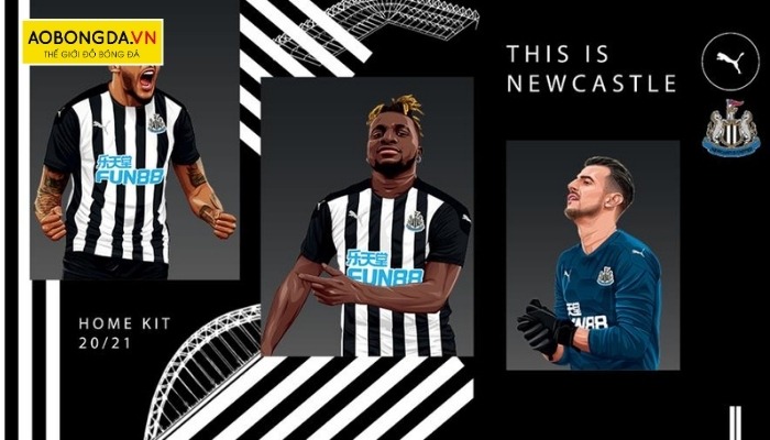 Mẫu áo Newcastle sân nhà năm 2020