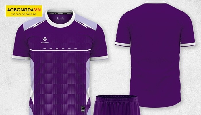 Mẫu áo thun bóng đá không logo màu tím
