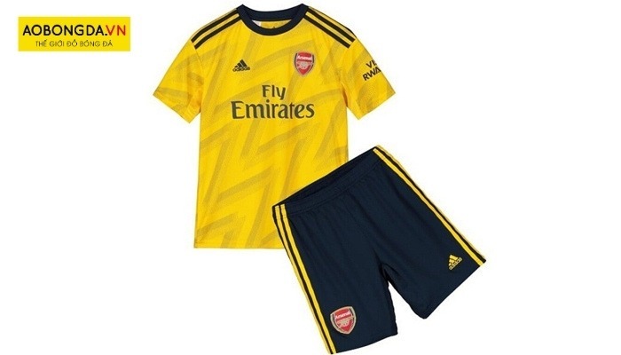 Mẫu quần áo bóng đá nam vàng xanh đen cho trẻ em