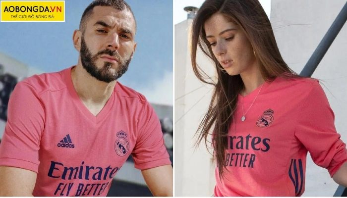 Mẫu áo Real Madrid FC sân khách 2020-2021 với màu hồng độc đáo