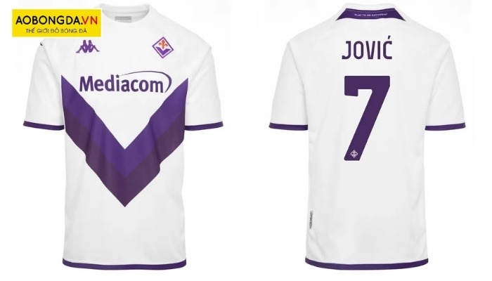 Mẫu áo Fiorentina sân khách 2022 – 2023 màu trắng trơn