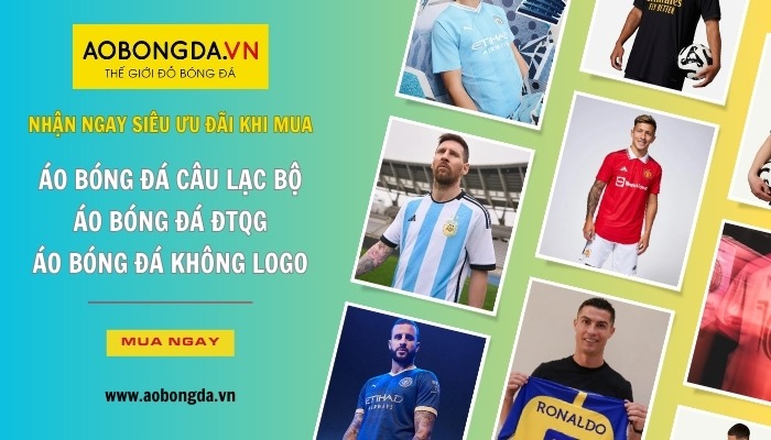 Mua áo bóng đá không logo đẹp tại aobongda.vn