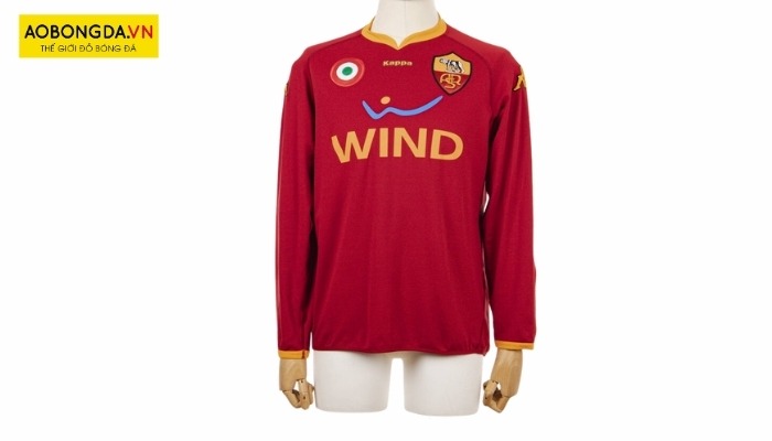 Mẫu áo bóng đá dài tay AS Roma năm 2008