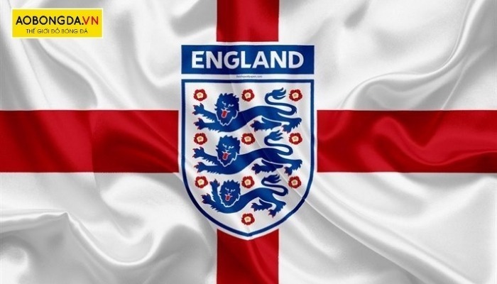 Logo của đội tuyển quốc gia Anh là hình chiếc khiên chứa 3 con sư tử màu xanh