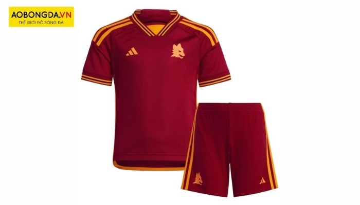 Mẫu thiết kế áo bóng đá AS Roma sân nhà 2023/24 đơn giản