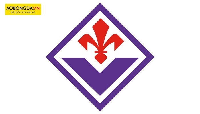Hình ảnh logo Fiorentina hình thoi với màu tím chủ đạo