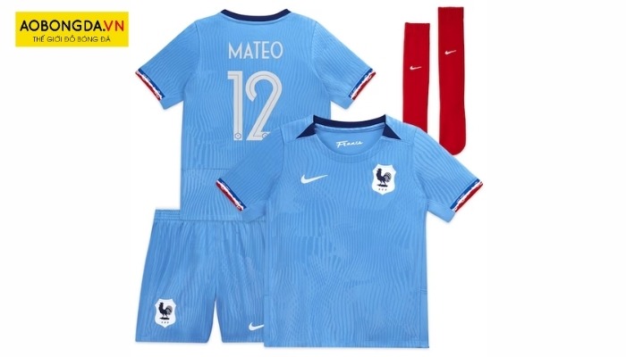Bộ quần áo đá banh Pháp Euro 2024 dành cho trẻ em