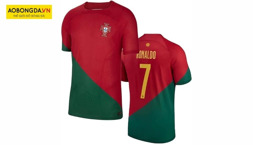Mặt trước sau của áo bóng đá Bồ Đào Nha Euro 2024 sân nhà
