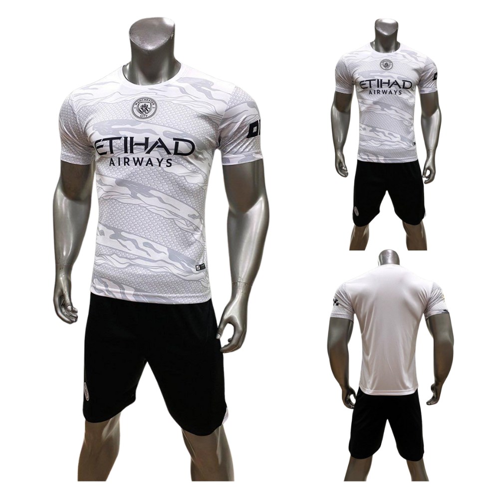áo đá banh man city 2023 -2024 trắng rồng