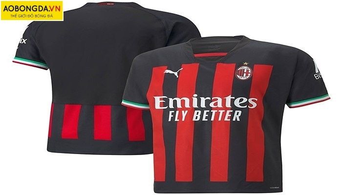 Áo bóng đá AC Milan đỏ đen 