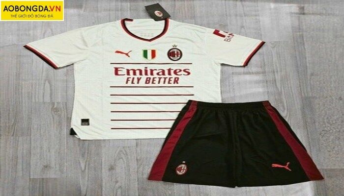 Áo bóng đá AC Milan trắng đỏ đen