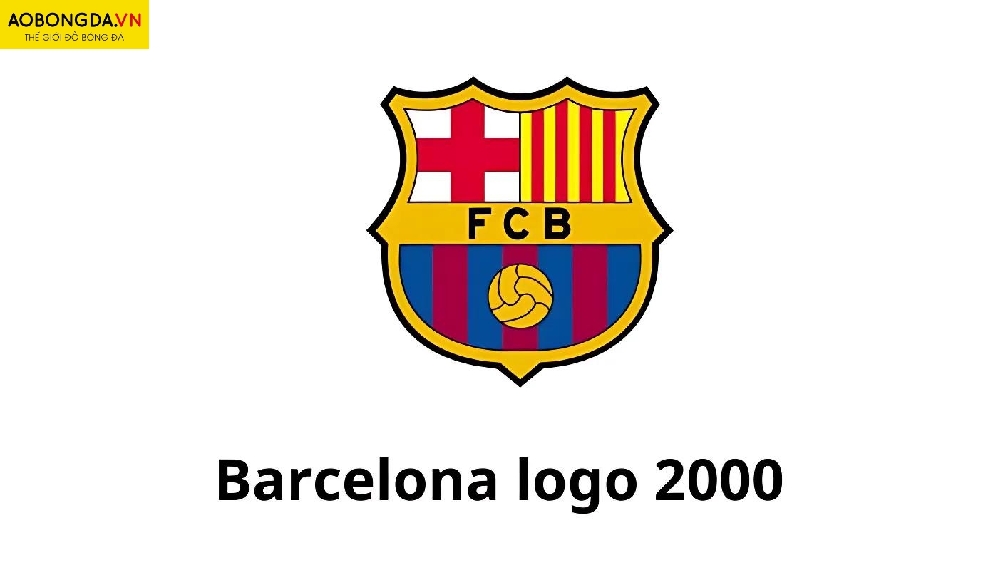 Logo Barcelona từ 2002 đến nay tối giản, hiện đại với màu sắc đậm nét hơn