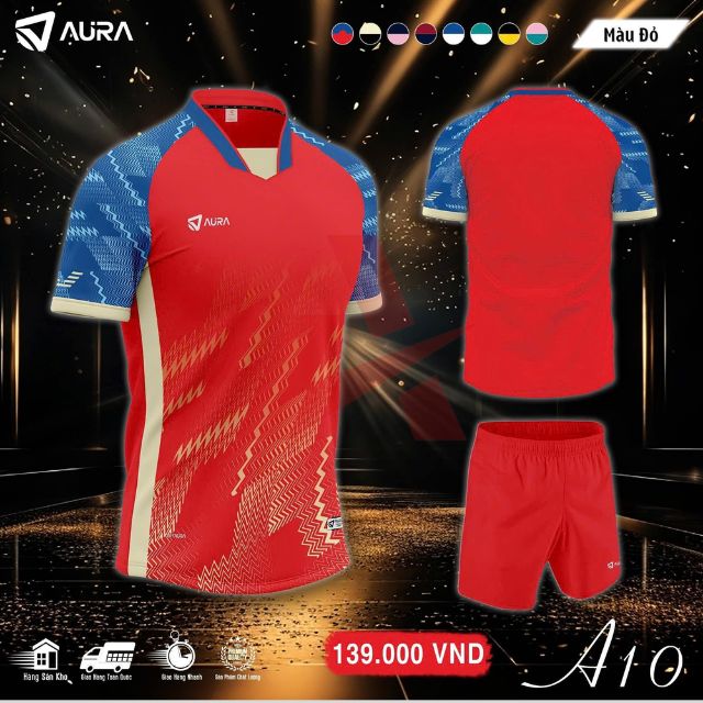 ao-bong-da-khong-logoi-aura-mau-do Áo đá bóng không logo thương hiệu Aura màu đỏ