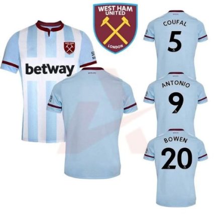 Áo bóng đá West Ham sân khách 2021-2022 sọc xanh lam