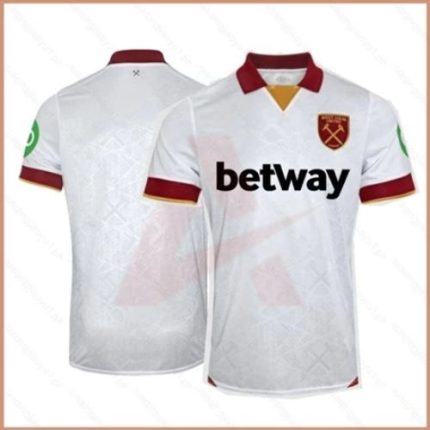 Áo đấu West Ham betway 23/24 sân khách trắng đỏ