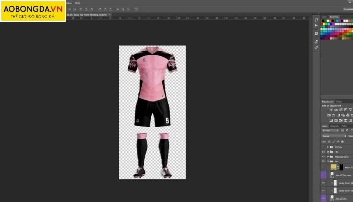 Thiết kế áo bóng đá online bằng app Photoshop