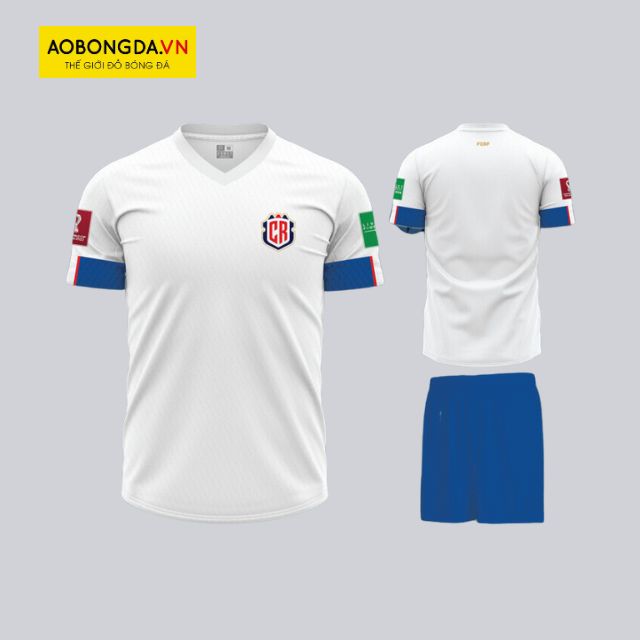 Áo thi đấu Costa Rica sân khách WC 2022 màu trắng