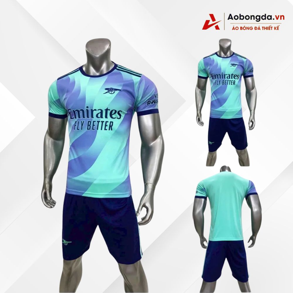 Áo Đá Bóng Arsenal 24/25 tím xanh ngọc