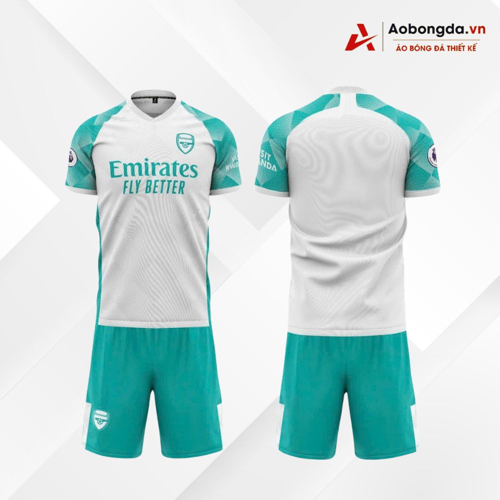 Áo Bóng Đá CLB Arsenal 24 - 25 Trắng Xanh