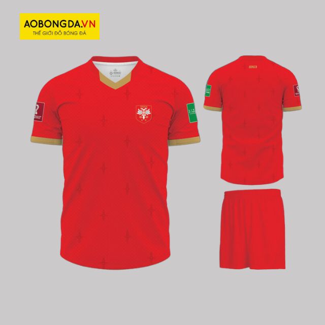 Áo đá banh Serbia WC 2022 sân nhà màu đỏ