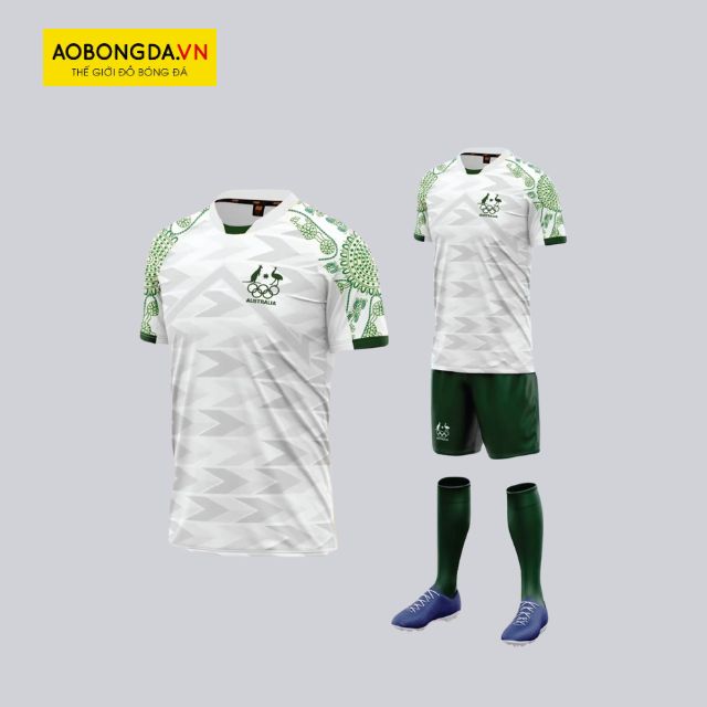 Áo đội Úc Olympic 2024 Sân khách màu trắng